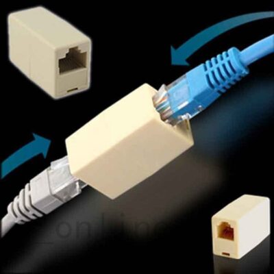 Adsl kablosu ek aparatı cat5 cat6 uzatma birleştirme ek 2 adet  