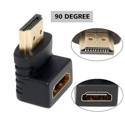 HDMI Dirsek 90 Adaptörü HDMI ERKEK DİŞİ - HDMI L Çevirici UZATMA  
