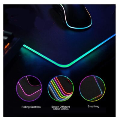RGB Mouse Pad - 25*35cm Kaymaz Taban RGB Işıklı Mousepad  