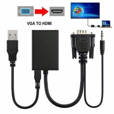Vga To Hdmi Kablo Dönüştürücü Adaptör Görüntü Ve Ses Çevirici  
