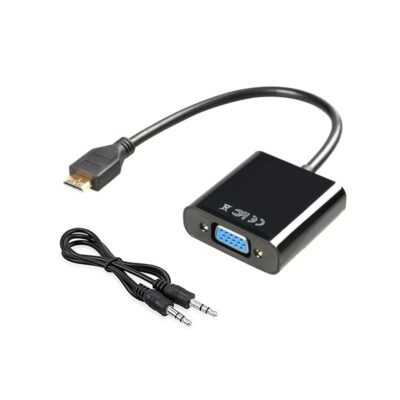 Mini Hdmi to VGA Tablet Vga Çevirici ve Tablet Projeksiyon Uyum +Ses  