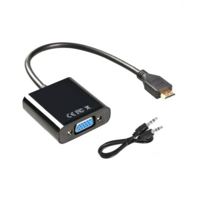 Mini Hdmi to VGA Tablet Vga Çevirici ve Tablet Projeksiyon Uyum +Ses  