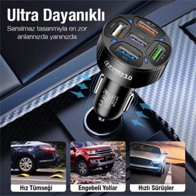 Araç Usb Şarz Araç İçi Çakmaklık Şarj Başlığı