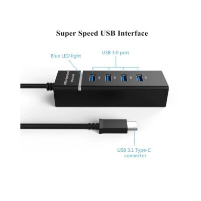 USB Type C to 4 Port Usb 3.0 Çevirici Hub Çoklayıcı Type-C