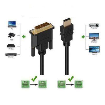 1.8m Hdmi to Dvi 24+1 Dvi to Hdmi Kablo  
