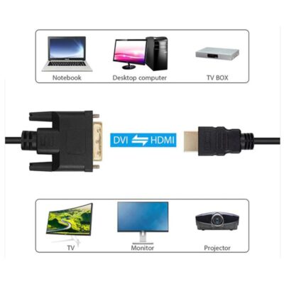 1.8m Hdmi to Dvi 24+1 Dvi to Hdmi Kablo  