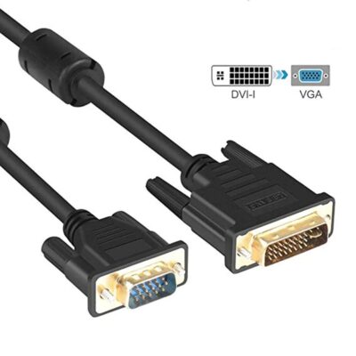 3m Metre 24+5 DVI to VGA Kablo - Altın Uçlu Dvi Vga Kablo  