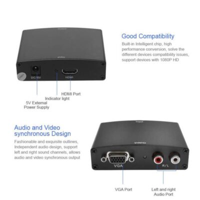 Hdmi to Vga Çevirici - Receiver hdmi vga çevirici hdmi vga dönüştürücü  