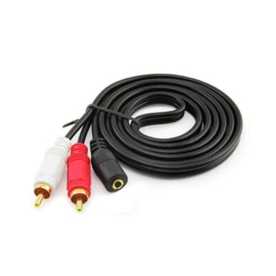Kablo uzatma 2rca erkek 3.5mm dişi rca uzatma kablosu 1.5 metre  