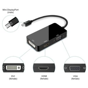 Mini DisplayPort to Hdmi Dvi Vga Çevirici Kablo Macbook Görüntü