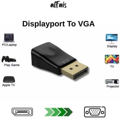 Displayport To Vga Çevirici Dönüştürücü Adaptör Dp to Vga  
