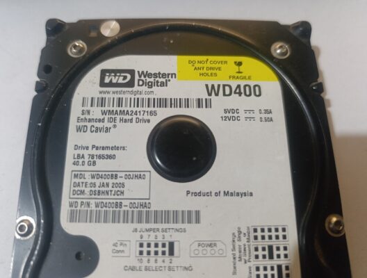Western Digital Wd Caviar WD400BB 40 gb ide hdd hard disk  