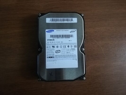 Arızalı Samsung SP0802N 80 gb bozuk hdd arızalı harddisk  