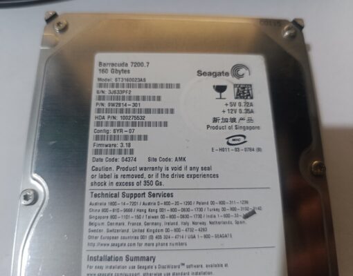 barracuda 7200.7 st3160023as 160 GB 3.5 HDD  
