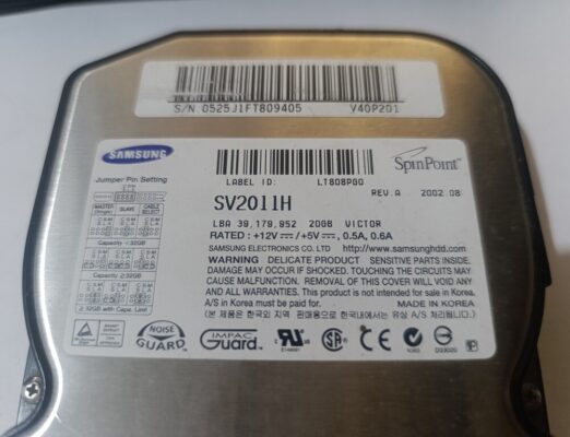 SV2011H 20 gb ide 3.5 inç hdd masa üstü hard disk  
