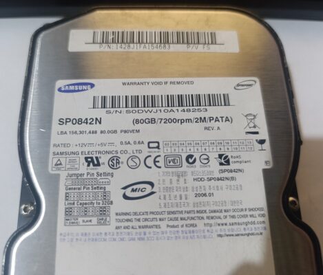 Arızalı SP0842N pata ide hard disk hdd hard drive  