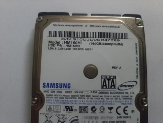 HM160HI 2.5" 160 gb sata hard disk 2.5 inc  