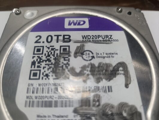 Sağlığı düşük hard disk 2 tb WD20PURZ  