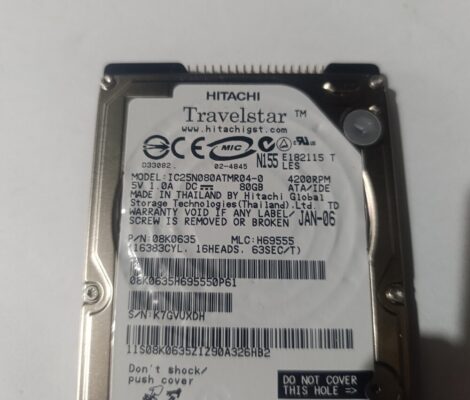 IC25N080ATMR04-0 2.5 80 gb ide sabit disk hdd  