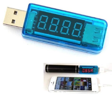 Led Göstergeli USB Tester USB Voltmetre Ampermetre