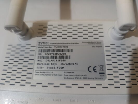Zyxel VMG1312-T20B 4 Port 300 Mbps VDSL2 Modem  