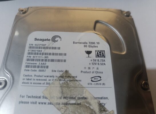 ST380215AS seagate barracuda 80 gb 3.5" sata hdd  