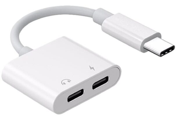 Type C To Kulaklık Hızlı Şarj Giriş Çevirici Çoklayıcı Çoğaltıcı Splitter Adaptör  
