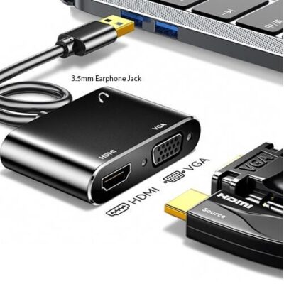 Usb 3.0 To Hdmi Vga 1080P Monitör Genişletici Çevirici Dönüştürücü Adaptör
