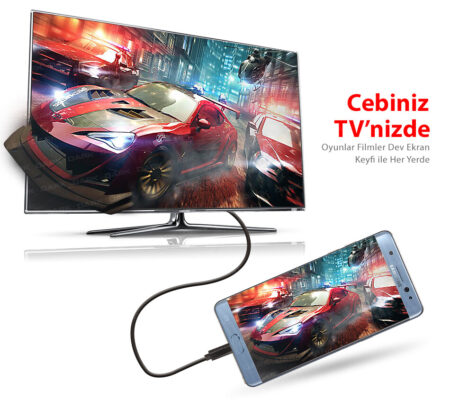 1.8 Metre USB3.1 Type-C Display Port 4K @60p Kablo