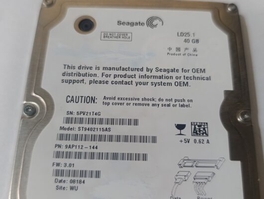 st9402115as ld25.1 40 gb hdd 2.5 sata hard disk  