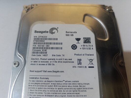 500 GB masaüstü pc kamera sistemi harddisk  