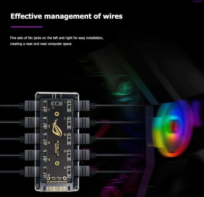 Argb Rgb Led 3 Pin 11 Port 5V Sata Power Güç Fan Çoklayıcı Şerit Hub Kablo Splitter
