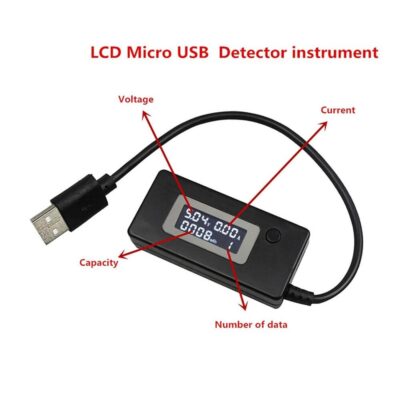 USB Voltaj ve Akım Ölçer Test Cihazı