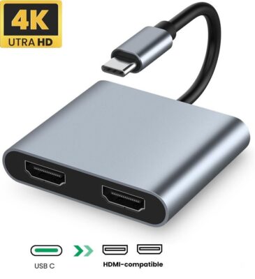 Type C Hdmi 4K 60Hz Splitter Switch Ekran Monitör Çoğaltıcı Çoklayıcı  