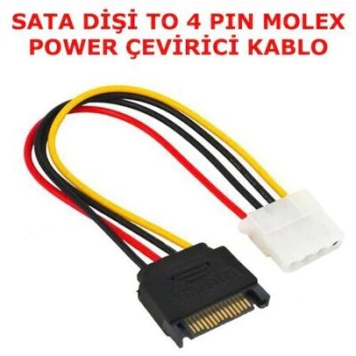 Sata Erkek Molex çevirici ide Çevirici- sata ide Dönüştürücü Kablo  