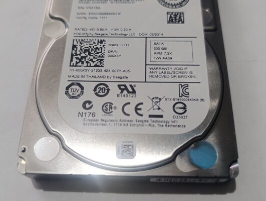 arızalı hdd dell 500 gb 0XF2TC8N ST9500620NS  