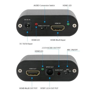 Hdmi To Hdmi Optik Stereo 2.0 4k Ayırıcı Çevirici Dönüştürücü Adaptör