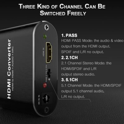 Hdmi To Hdmi Optik Stereo 2.0 4k Ayırıcı Çevirici Dönüştürücü Adaptör