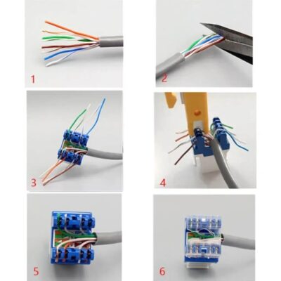 RJ45 Cat6 UTP 180 Derece Keystone Jack