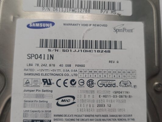3.5" pc ide harddisk pata hdd 40 gb  