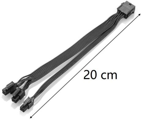 EPS 12V CPU Dişi To ATX 8+4 Pin Power Supply Çevirici Dönüştürücü Adaptör Kablosu