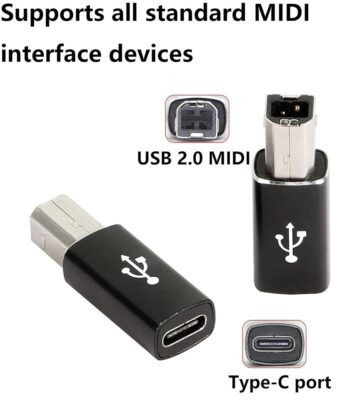 Type C To Usb B Midi Klavye Yazıcı Printer Çevirici Dönüştürücü Adaptör