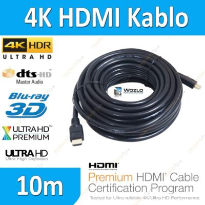 10m Metre 4K Hdmi Kablo 3D Ultra HD Ethernet Altın Uç Hdmi Kablosu  