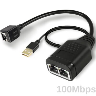 RJ45 USB Güç Destekli Ethernet Switch Splitter Çevirici Çoklayıcı