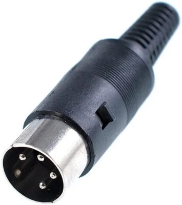 4 Pin Dın Erkek Konnektör - Audio Ses Video Erkek Fiş  