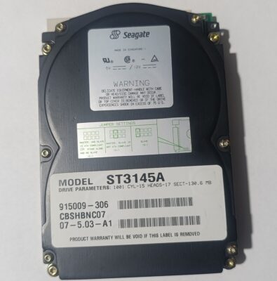 ST3145A ide hdd 130 mb windows 3.1 kurulu  