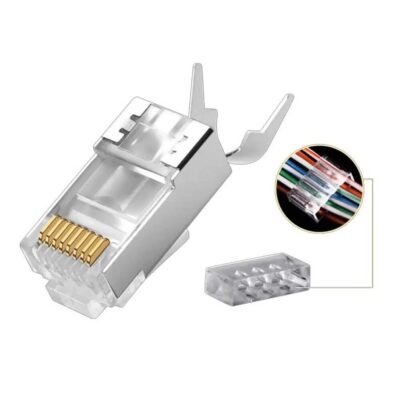 Cat7 Cat6A EZ Yeni Nesil RJ45 Delikli Metal Konnektör  