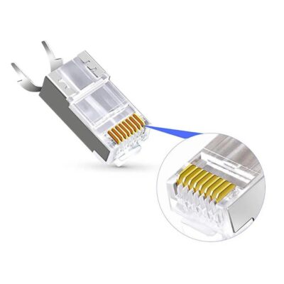 Cat7 Cat6A EZ Yeni Nesil RJ45 Delikli Metal Konnektör  