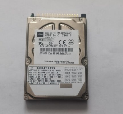 toshiba hdd2154 mk2016gap 20 gb 2.5" pata ide hdd  
