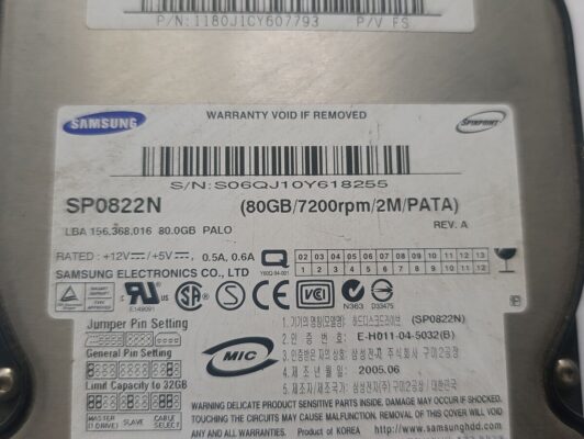 80 gb 7200 rpm pata ide hard disk hdd  